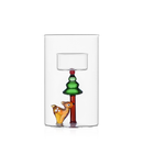 Candle holder of fabric and tree