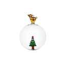 Christmas ball of fabric and tree