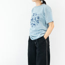 Tシャツ(スケッチねこたちLeaves series・アシッドブルー)