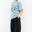 Tシャツ(スケッチねこたちLeaves series・アシッドブルー)