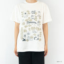 T -shirt (sketch cat and other Leaves Series2, vanilla white)