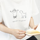 Tシャツ(ブルッキーと彼女の子羊2・バニラホワイト)