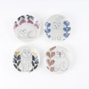 Set of 4 bean dishes (Leaves Series sketches cat)