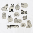 T -shirt (sketch cat and other Leaves Series / Acid Blue)