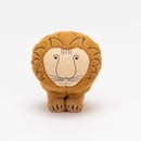 The lion is hugged