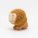 The lion is hugged