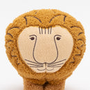The lion is hugged