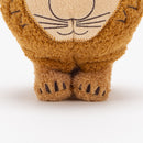 The lion is hugged