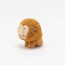 The lion is hugged
