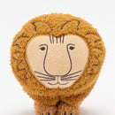 The lion is hugged