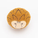 The lion is hugged