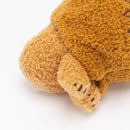 The lion is hugged