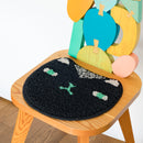 チェアパッド(モノクロのネコ)