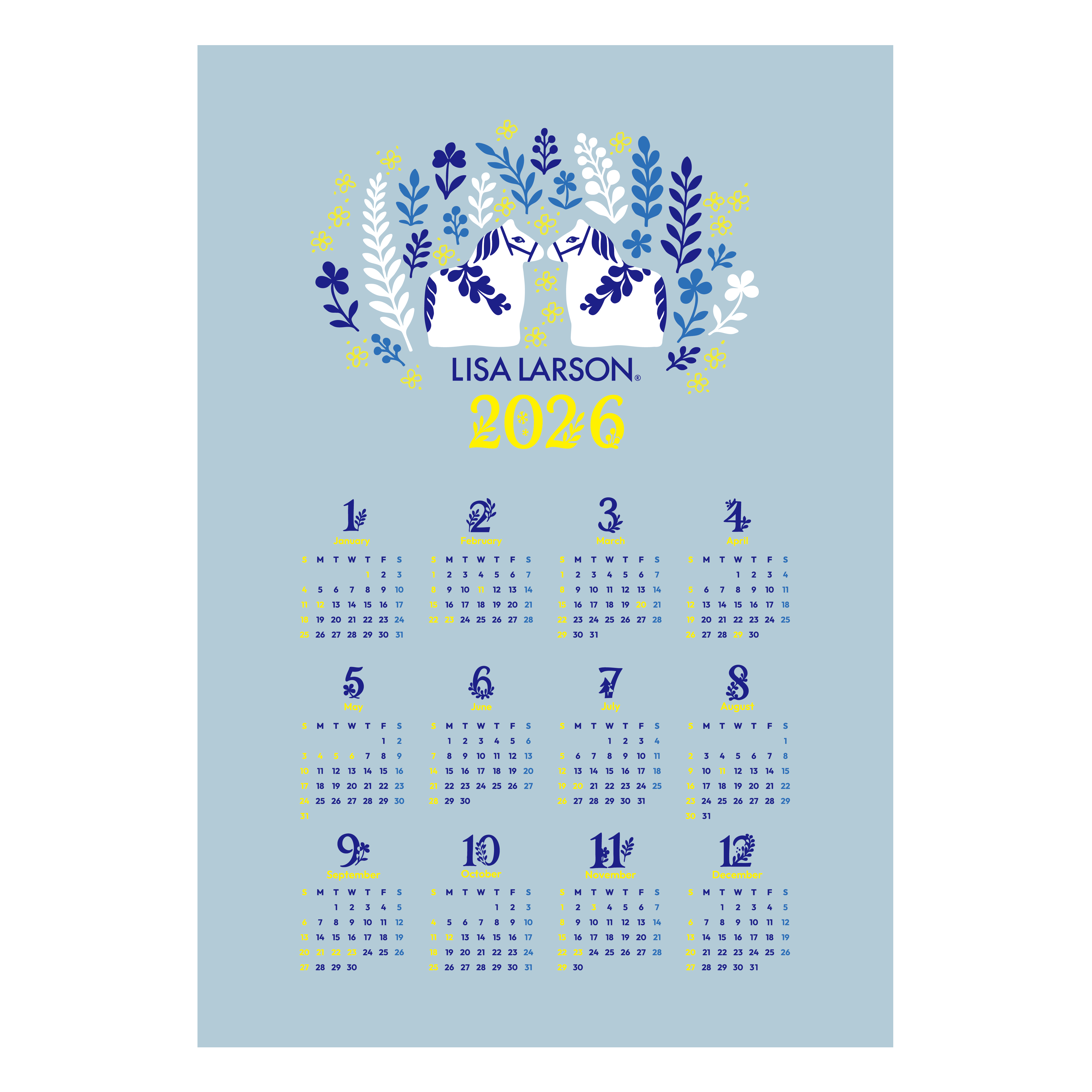 リサラーソンカレンダー 2025年もリサ・ラーソンのカレンダー！