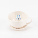 CAT COFFEE CUP (Coffee Cup / Blue Stripe) No.9