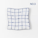 Checked tablecloth