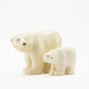 Polar bear parent and child set