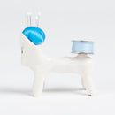 Pink cushion (bulldog / light blue)