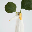 Vase (standing dog / gold)