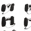 Black Ink Painting -Dog Face No.6 (with Long / Fed)
