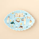 聚集在一個大花園中(莊嚴的花園淺藍色,26.5厘米)