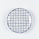 Marianne's round plate (check / seto)