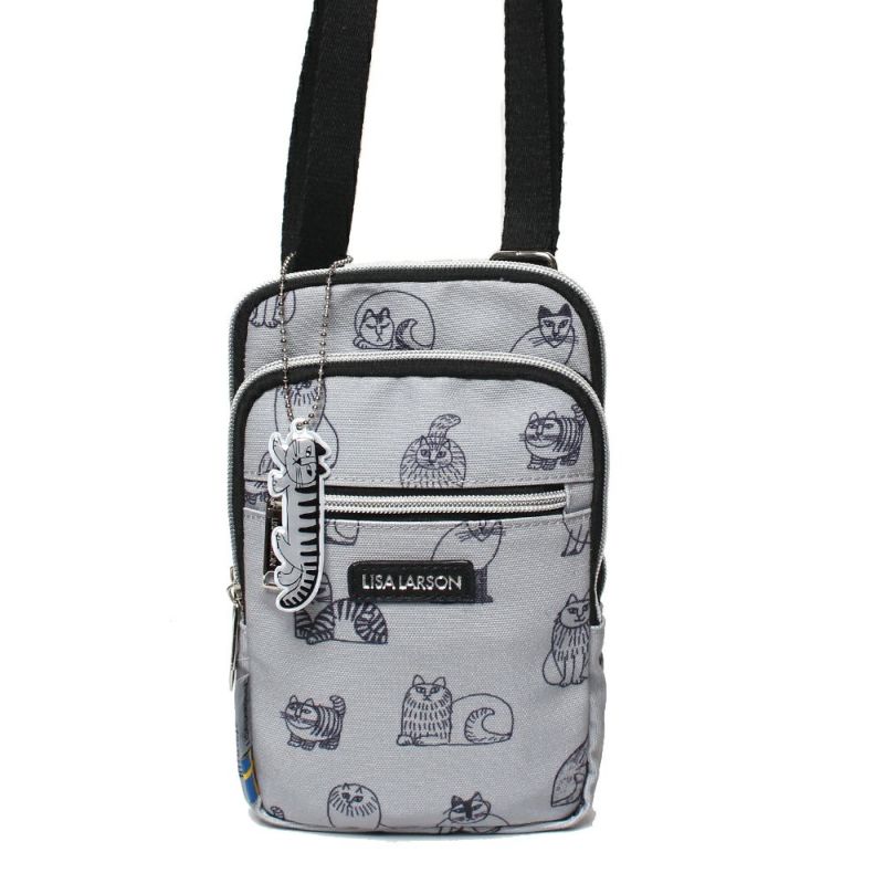 Mini shoulder bag (sketch cats)