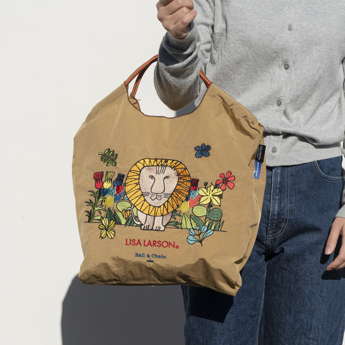 Lisa Larson×Ball&Chain】ライオンショッピングバッグ（M）