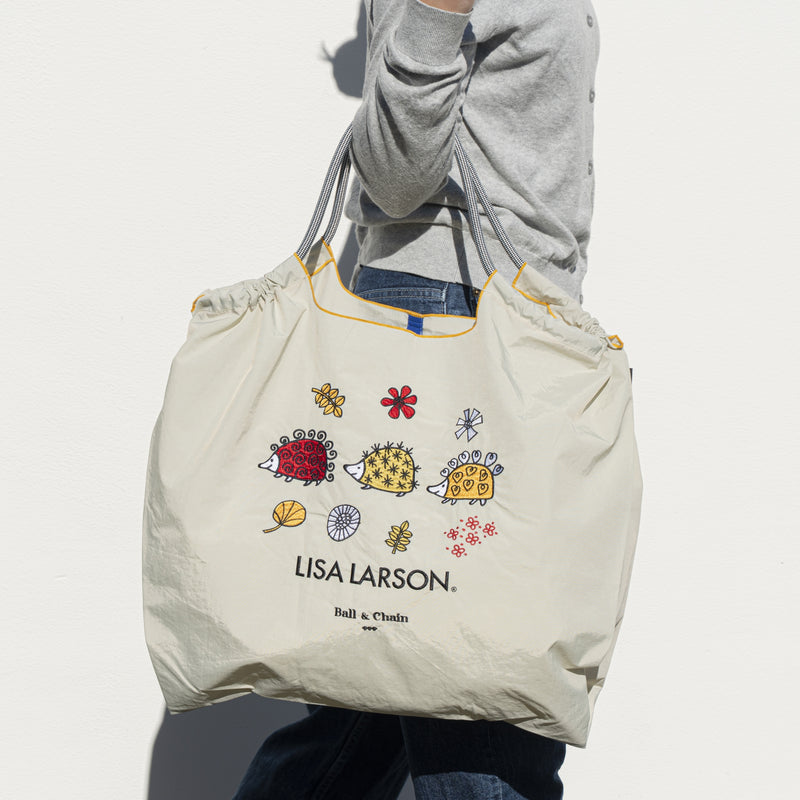 Lisa Larson×Ball&Chain】はりねずみショッピングバッグ（L）