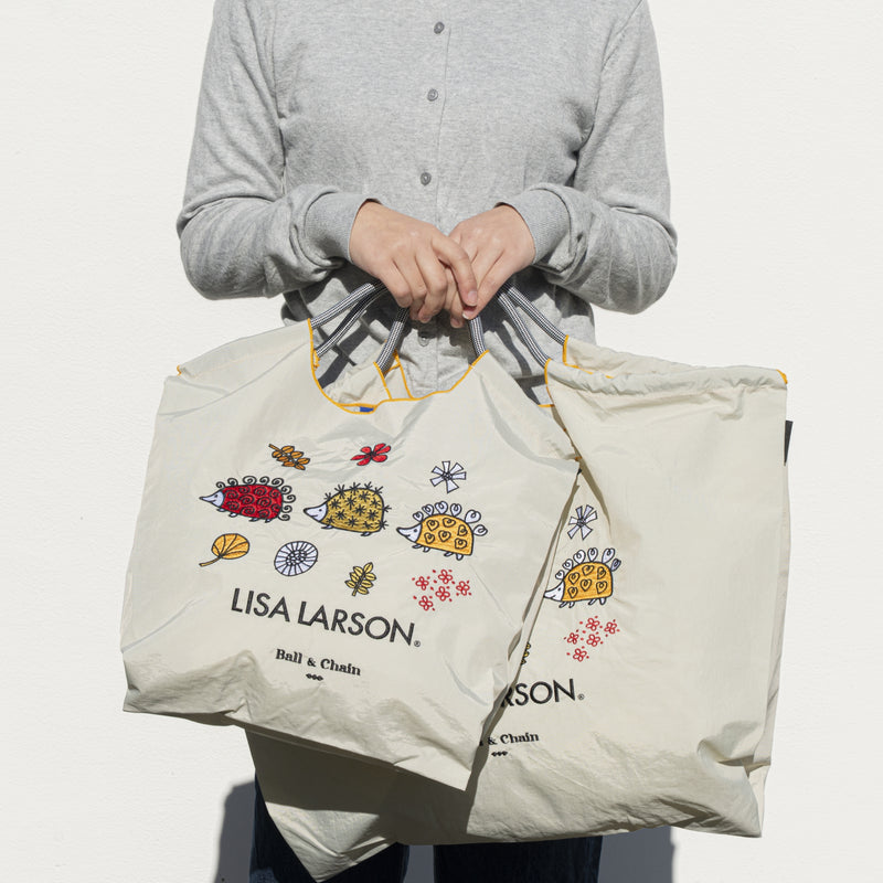Lisa Larson×Ball&Chain】はりねずみショッピングバッグ（L）