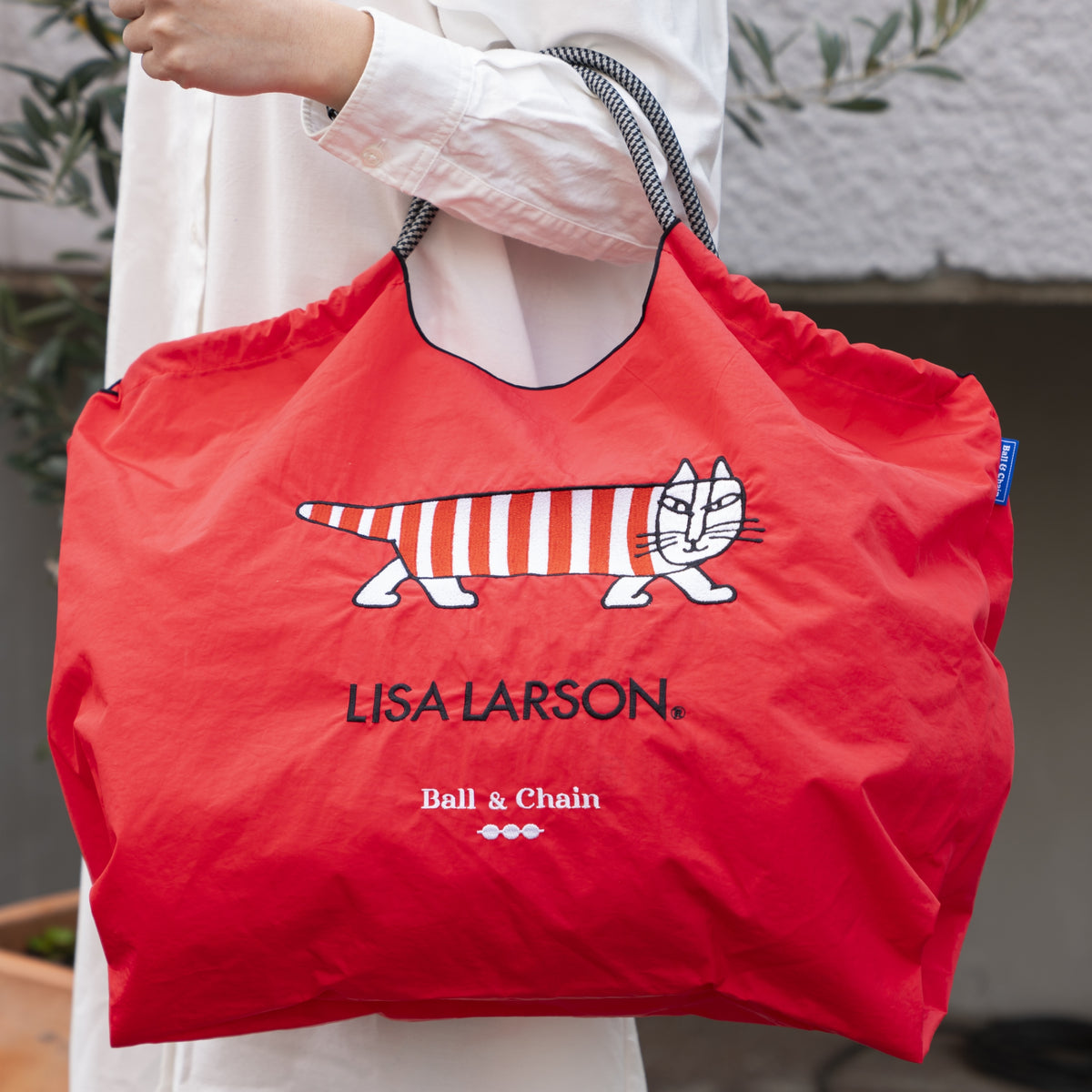 Lisa Larson×Ball&Chain】マイキーECOバッグ(L) Lisa Larson×Ball&Chain】マイキーECOバッグ(L)