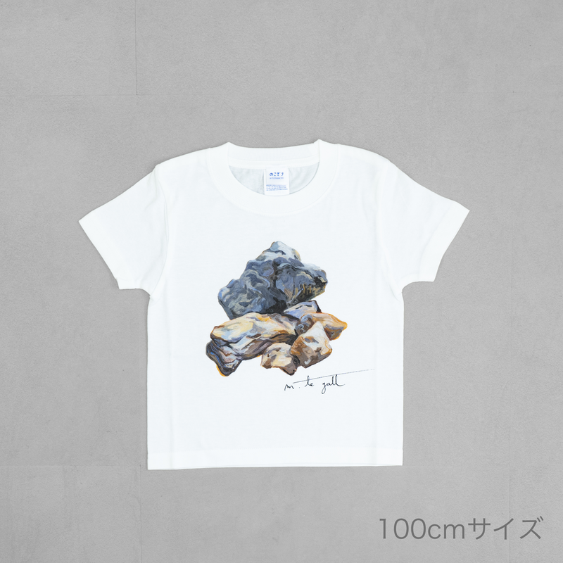 キッズTシャツ（岩・ホワイト）