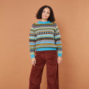 Static Stripe Sweater (Turquoise)