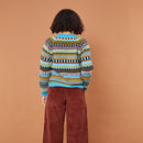 Static Stripe Sweater (Turquoise)