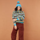 Static Stripe Sweater (Turquoise)
