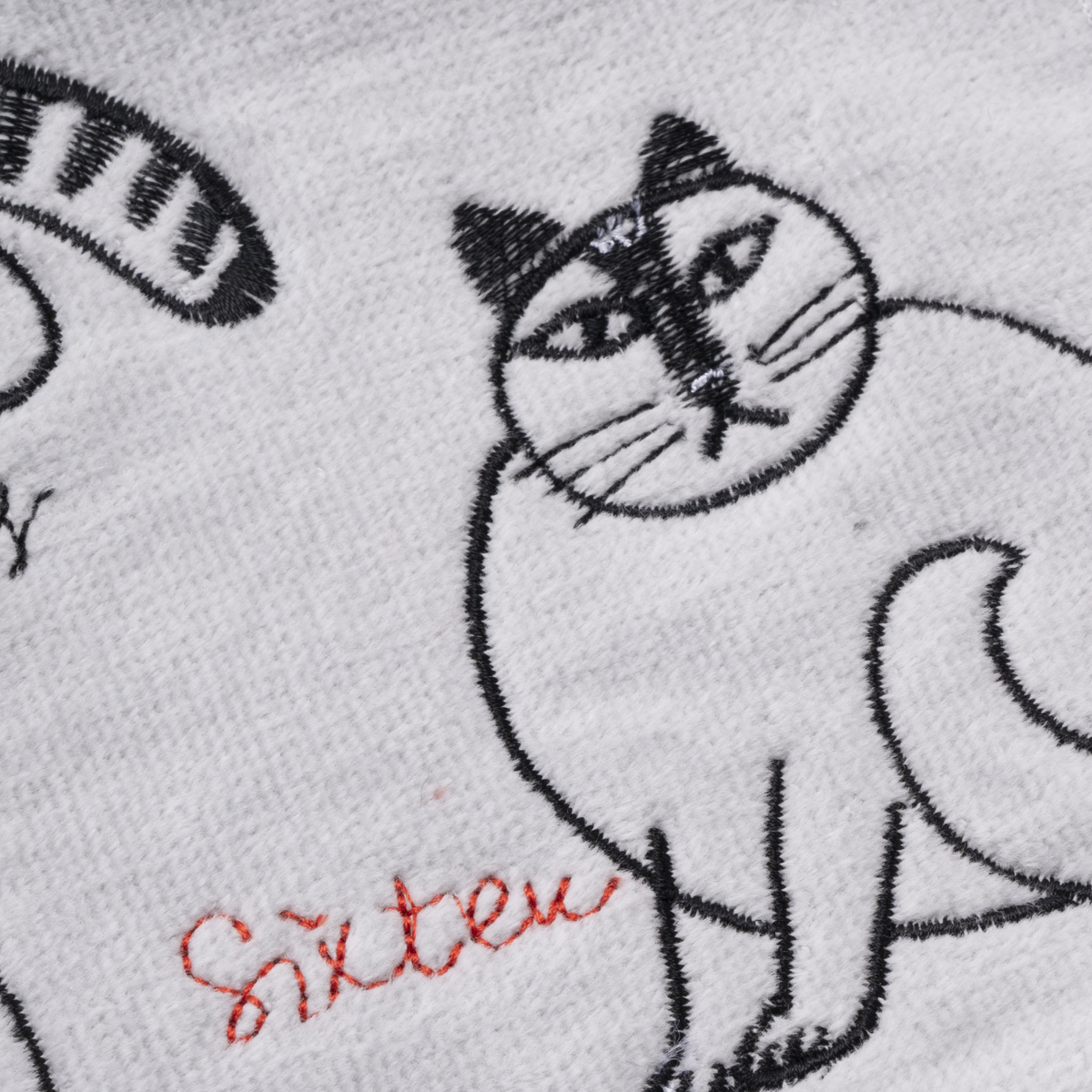 ミニタオル（スケッチねこたち・刺繍）