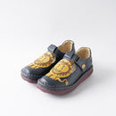 【Lisa Larson × Estacion】ライオン・本革ストラップシューズ（ネイビー）