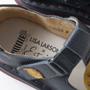 【Lisa Larson × Estacion】ライオン・本革ストラップシューズ（ネイビー）