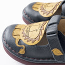 【Lisa Larson × Estacion】ライオン・本革ストラップシューズ（ネイビー）