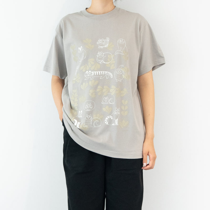 T -shirts (sketch cats Leaves Series2, Light Gray)