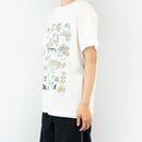 T襯衫（素描貓和其他葉子系列2，香草白色）