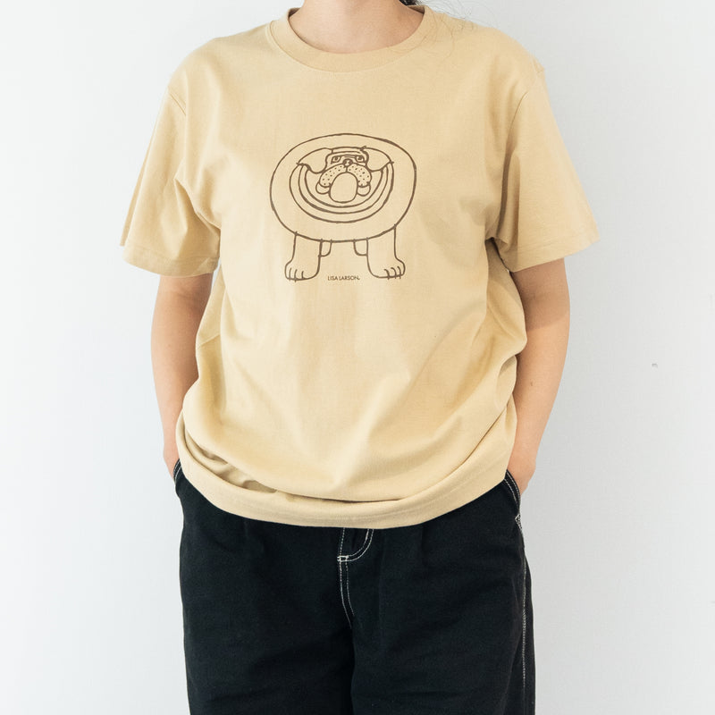 Tシャツ（ブルドッグ・ライトベージュ）