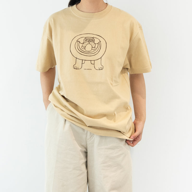 Tシャツ（ブルドッグ・ライトベージュ）