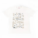 T襯衫（素描貓和其他葉子系列2，香草白色）