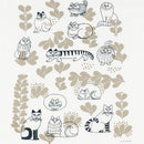 T襯衫（素描貓和其他葉子系列2，香草白色）