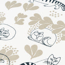 T襯衫（素描貓和其他葉子系列2，香草白色）