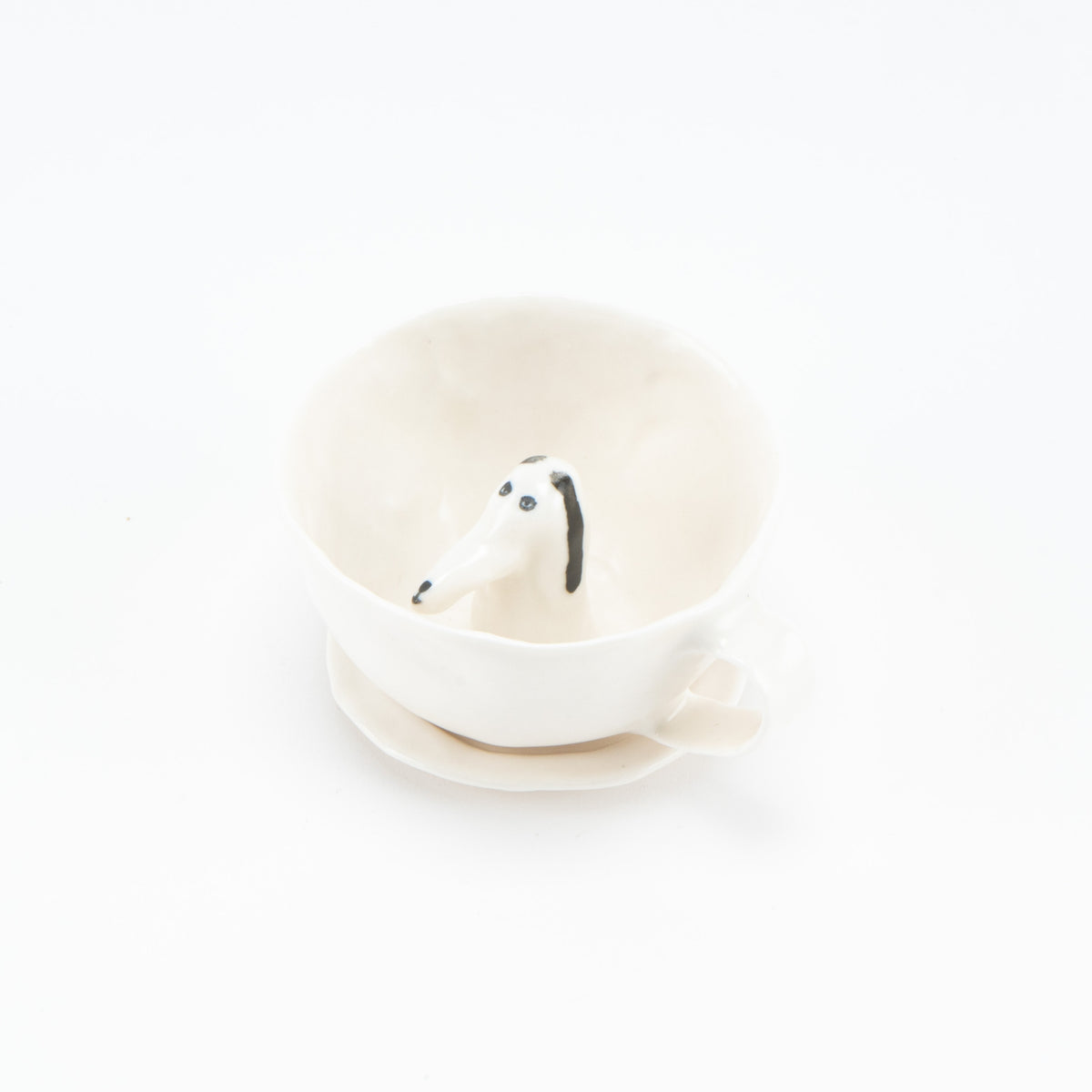 しあわせのコーヒーカップ（黒みみ・すやすや）