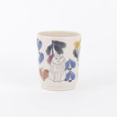 湯呑み（Leaves series スケッチねこたち）