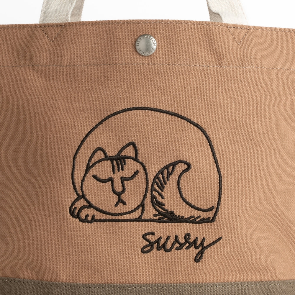 Sushi embroidery mini tote