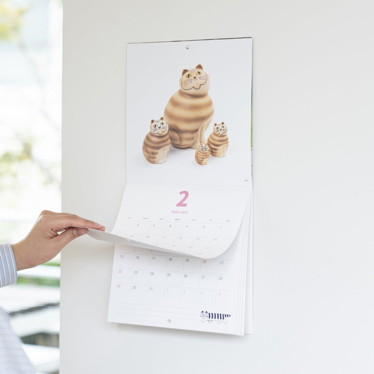 壁掛けカレンダー2026（リサ・ラーソン セラミックワークス）